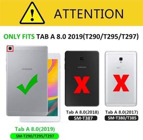 img 3 attached to 📱 Улучшенная защита для Samsung Galaxy Tab A 8.0 2019 с чехлом ausleben - черный+синий