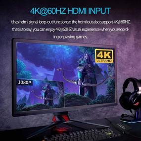 img 2 attached to 🎮 Allead 4K 60FPS HDMI USB3.0 Видеозахватка Карта - HD Карта захвата игр для PS4, Nintendo Switch, Xbox Camera, ПК - Устройство для прямой трансляции и записи