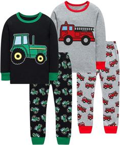 img 4 attached to 👕 Boys' Pajama Christmas Sleepwear Set – Pieces of Clothing