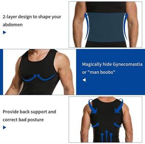 img 1 attached to 👕 GSKS Compression Undershirt: Slimming Shapewear for Men