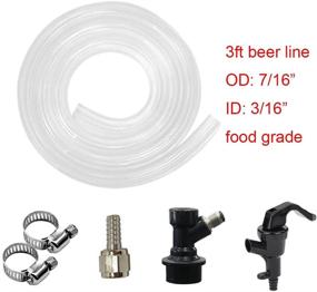 img 1 attached to 🍺 PERA 3/16-Inch Ball Lock Beer Line Assembly & 5/16-Inch Ball Lock Gas Line Assembly for Homebrewing