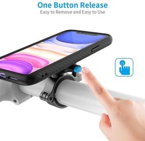 img 1 attached to 🚲 SOKUSIN Metal Bike Phone Mount for iPhone 11 Pro Max, Shockproof Bicycle Case, Aluminum Alloy One Second Release Bicycle Holder, Motorcycle Handlebars Mount