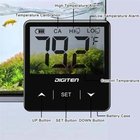 img 1 attached to 🌡️ Accurate Water Temperature Monitoring with DIGITEN Digital Aquarium Thermometer for Reptiles, Turtles, and Amphibians