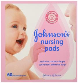 img 3 attached to 🤱 Одноразовые грудные пеленки Johnson's - натуральный хлопок, сверхпоглощение, комфортные и дышащие - естественная изогнутая форма - 60 шт (Упаковка из 2)