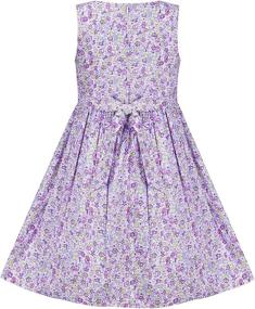 img 3 attached to Vintage Holiday Sundress for Girls | Classic Girls' Dresses