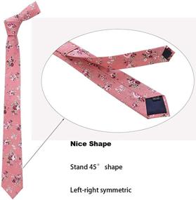 img 1 attached to 🌸 Stylish AUSKY Floral Skinny Neckties: Eye-catching Printed Designs