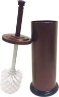 stylish and practical bronze powder coated toilet brush set logo