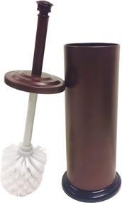 img 3 attached to Stylish and Practical Bronze Powder Coated Toilet Brush Set