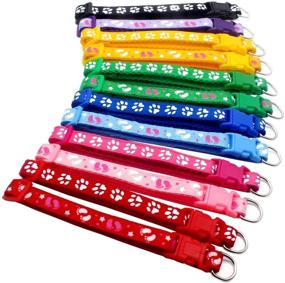 img 3 attached to 🐶 12/14 Pack Adjustable Soft Nylon Puppy Whelping ID Collars - Breakaway Litter Collars Baby Dog ID Bands for Breeders - Improved Pet Identification