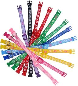 img 2 attached to 🐶 12/14 Pack Adjustable Soft Nylon Puppy Whelping ID Collars - Breakaway Litter Collars Baby Dog ID Bands for Breeders - Improved Pet Identification