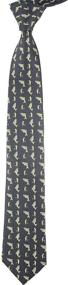 img 3 attached to MENDEPOT Fishing Necktie Microfiber Jacquard