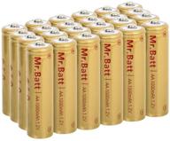 🔋 24-pack of mr.batt nicd aa rechargeable batteries, 1000mah 1.2v, ideal for solar lights logo