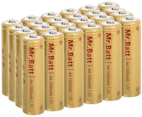 img 4 attached to 🔋 24-Pack of Mr.Batt NiCd AA Rechargeable Batteries, 1000mAh 1.2V, Ideal for Solar Lights