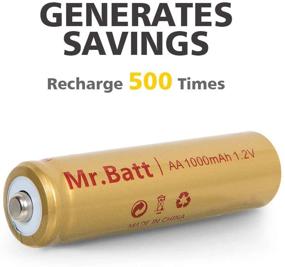 img 1 attached to 🔋 24-Pack of Mr.Batt NiCd AA Rechargeable Batteries, 1000mAh 1.2V, Ideal for Solar Lights