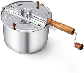 img 1 attached to Stainless Steel Popcorn Popper by Cook N Home - 6 Quart Capacity, Silver Finish