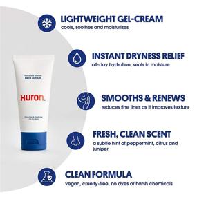 img 3 attached to 🧴 Huron - Daily Men's Face Moisturizer. Hydrating and lightweight lotion that effectively relieves dryness while delivering long-lasting, non-greasy hydration. Formulated to lock in moisture, smooth, revitalize and shield skin. Made with 100% vegan ingredients, and never tested on animals. Available in a convenient 3.4 oz. size. (Single Pack)