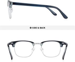 img 1 attached to 👓 OLIEYE Computer Blue Light Blocking Glasses - Square Game Eyeglasses for Women Men, Anti Eye Strain, Reading & Gaming Glasses