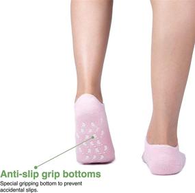 img 3 attached to 🧦 Ziz Care Gel Spa Sock - Moisturizing Cotton Silicon for Softening & Repairing Cracked Skin - Foot Care Treatment with Essential Oils & Vitamins - Dry Feet Skin Repair - Silicone Socks (Pink)