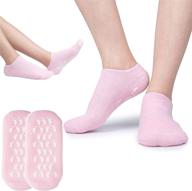 🧦 ziz care gel spa sock - moisturizing cotton silicon for softening & repairing cracked skin - foot care treatment with essential oils & vitamins - dry feet skin repair - silicone socks (pink) logo