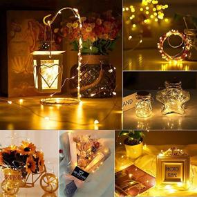 img 3 attached to 🔮 NAZ Yuu-Goo Fairy String Lights 6 Pack: 20 LED Lights on Copper String for Halloween and Christmas Decor (Warm White)