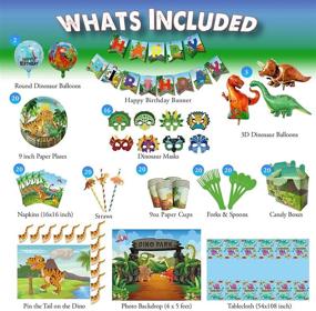 img 3 attached to 🦕 Dinosaur Themed Party Supplies and Decorations Kit