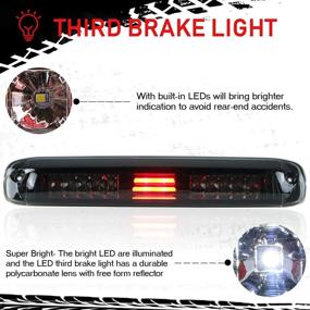img 2 attached to 🚦 Youxmoto LED 3rd Brake Light – High Mount Stop Light for 99-06 Chevrolet Silverado/GMC Sierra – Chrome Housing Smoke Lens