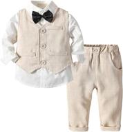 3 piece suits sleeve shirts outfits boys' clothing : clothing sets logo