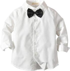 img 1 attached to 3 Piece Suits Sleeve Shirts Outfits Boys' Clothing : Clothing Sets