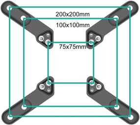 img 2 attached to WALI Extender Bracket Adapter: Effortlessly Upgrade Your LED LCD Display Wall Mount to VESA Compatible (200x200mm) - Black