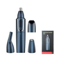 💇 2020 professional manqinuo ear and nose hair trimmer: painless face trimmer for men and women, styling and body washable, usb charging with three replacement heads logo