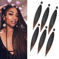 🔥 le secret pre stretched braiding hair: 26" yaki texture crochet twist braids - 6 пачек, профессиональные, не вызывающие зуда, устойчивые к горячей воде, синтетические волоконные наращивания (1b/30#) логотип