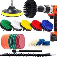 🧽 24-piece extended drill brush and scrub pads attachments set - all-purpose cleaning for grout, tiles, sinks, bathtub, bathroom, tub, kitchen, car, pool, boat, carpet cleaning - effective grout scrubbing logo