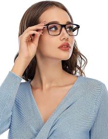 img 2 attached to 👓 Ramlinku Blue Light Blocking Glasses: Stylish Eyewear for Women, Lightweight Frame with Blue Ray Filter for Men, Combat Eyestrain & UV Glare in Computer Gaming