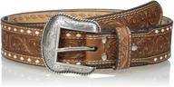 🔀 medium buckstitch natural cross men's belt accessories by nocona logo