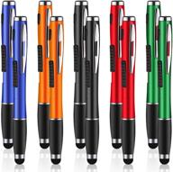 🖊️ 10-pack stylus pens with light: 2-in-1 multifunction touch screen and led light pens for smartphones, tablets, pc, and pads - ideal for writing in the dark at homes, offices, and schools logo