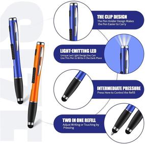 img 2 attached to 🖊️ 10-Pack Stylus Pens with Light: 2-in-1 Multifunction Touch Screen and LED Light Pens for Smartphones, Tablets, PC, and Pads - Ideal for Writing in the Dark at Homes, Offices, and Schools