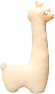 hofun4u llama body pillow - giant alpaca plush long body pillow with fluffy stuffed animal design - cuddly alpaca long pillow for christmas birthday gift - perfect for adults, kids, girls, boys - 39 inches, white logo