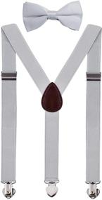 img 3 attached to 🎩 Burgundy Adjustable Wedding Suspenders for Boys - WDSKY Boys' Accessories