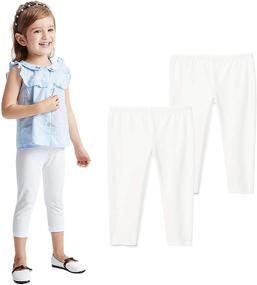 img 4 attached to Kids Bron Toddler Little Leggings Girls' Clothing