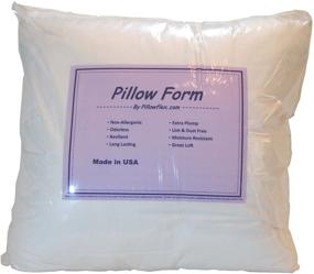 img 2 attached to 🛏️ Set of 2 Pillowflex 15x15 Pillow Form Inserts - Premium Polyester Filled, Machine Washable, Square Throw Pillows Made in USA