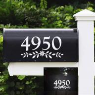 🌸 rustic flower style reflective mailbox numbers - white vinyl die cut decal for farmhouse decor, 3 set logo