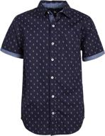 stylish ben sherman boys short sleeve button down shirt for a polished look logo