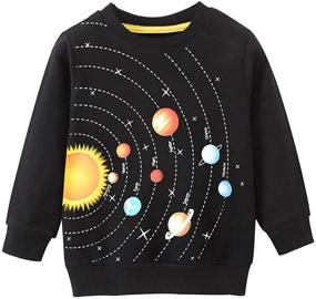 img 4 attached to Little Excavator Sweatshirts Toddler Pullover Boys' Clothing for Fashion Hoodies & Sweatshirts