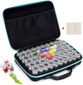 img 4 attached to 💎 Fundaful Diamond Painting Storage Containers - 60-Slot Beads Organizer Box with Diamond Painting Accessories Tools - 60 Grids Container Jars for Embroidery DIY Art Crafts - Shockproof, Durable, High Capacity