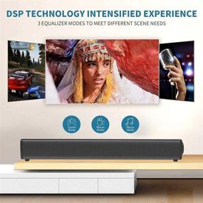 img 1 attached to 🔊 S11A Sound Bar: Enhance Your TV Sound with Dual Built-in Subwoofer, 3D Surround Sound, and Bluetooth 5.0 Connectivity - Perfect for Home Theater Experience on PC or Phone