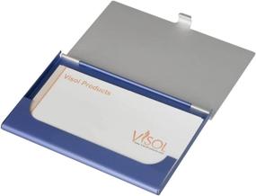 img 1 attached to Purple Aluminum Business Card Holder by Visol Products