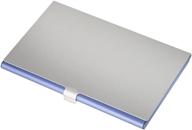 purple aluminum business card holder by visol products logo