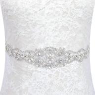 💎 pardecor rhinestone applique bridal sash belt - wedding accessories crystal belt for brides crystal sash belt for wedding dresses logo