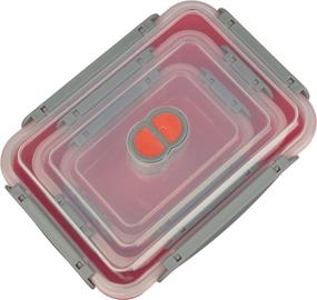 img 1 attached to 🍱 Convenient Set of 3 Nesting Microwave Food Storage Containers with Locking Steam Vent Lids - BPA Free, Fridge and Freezer Safe