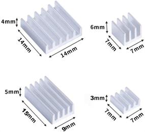 img 1 attached to 💻 GeeekPi 20 шт Raspberry Pi 4 радиаторы - высокопроизводительные радиаторы из алюминия с термопроводящей клеевой лентой для Raspberry Pi 4 Model B (плата не включена)